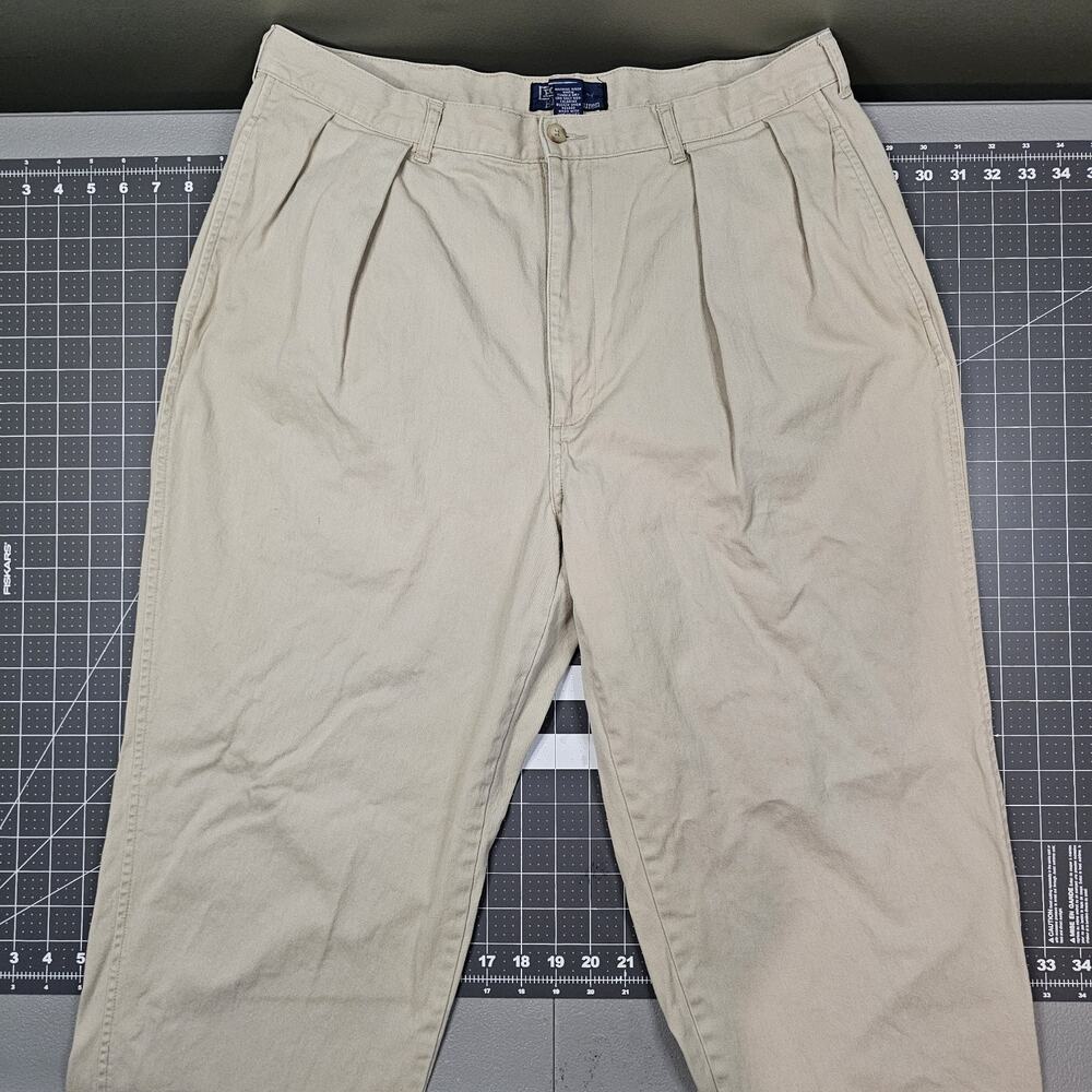 Vintage Polo Ralph Lauren Pleated Pants 36x32 Tan Khaki 80s Andrew Chino Preppy